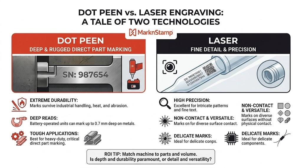 MarknStamp- Dot Peen vs Laser Engraving Machine